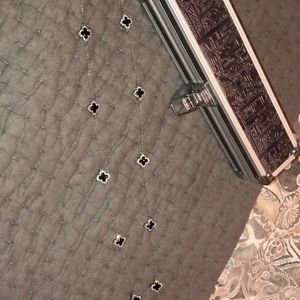 Onyx & CZ Sterling Silver Necklace